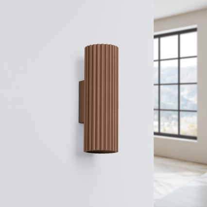 Brilagi - LED-Wandleuchte CRESTO 2xGU10/10W/230V 20 cm braun