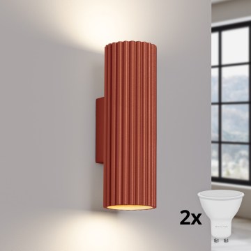 BRILAGI - LED-Wandleuchte CRESTO 2xGU10/10W/230V 20 cm orange