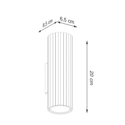 Brilagi - LED-Wandleuchte CRESTO 2xGU10/10W/230V 20 cm rot