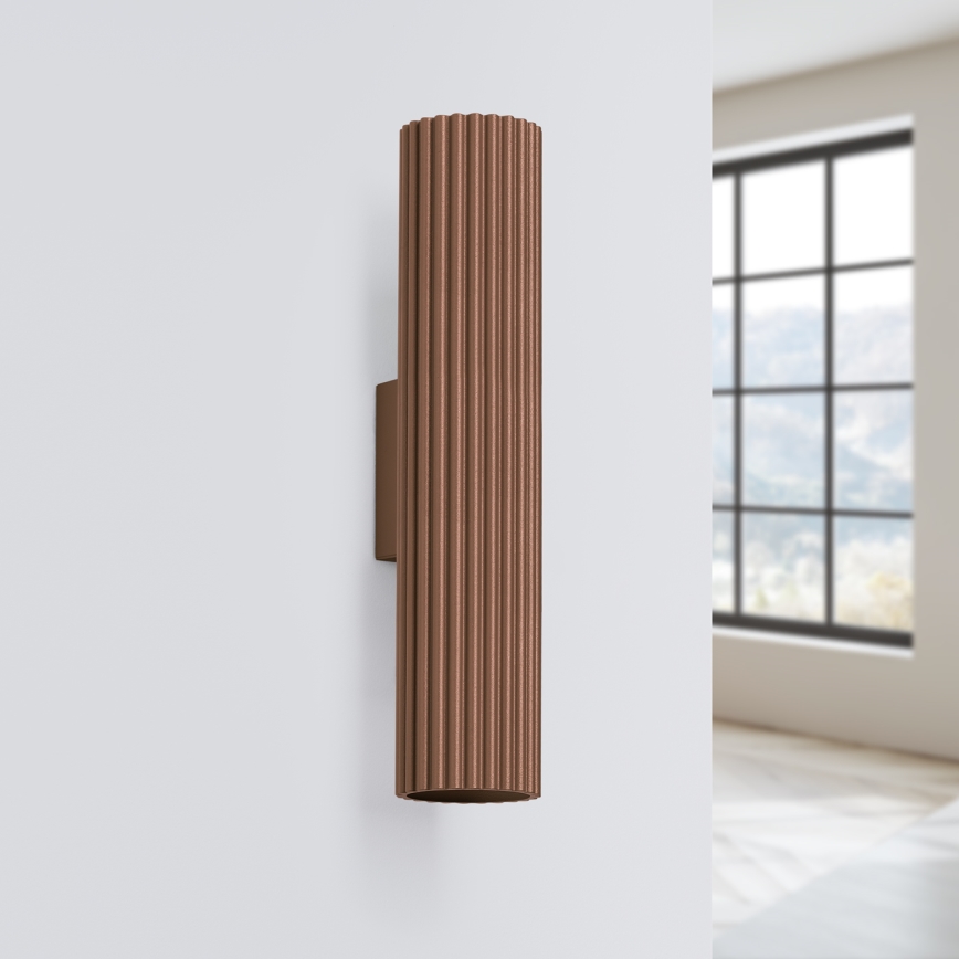 Brilagi - LED-Wandleuchte CRESTO 2xGU10/10W/230V 30 cm braun