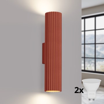 BRILAGI - LED Wandleuchte CRESTO 2xGU10/10W/230V 30 cm orange