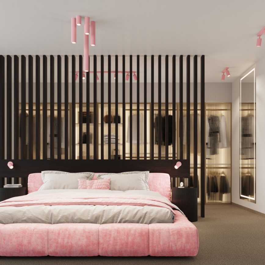 Brilagi - LED-Wandleuchte CRESTO 2xGU10/10W/230V 30 cm rosa