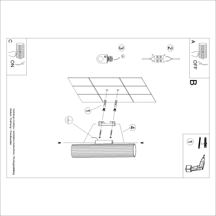 Brilagi - LED-Wandleuchte CRESTO 2xGU10/10W/230V 30 cm rot