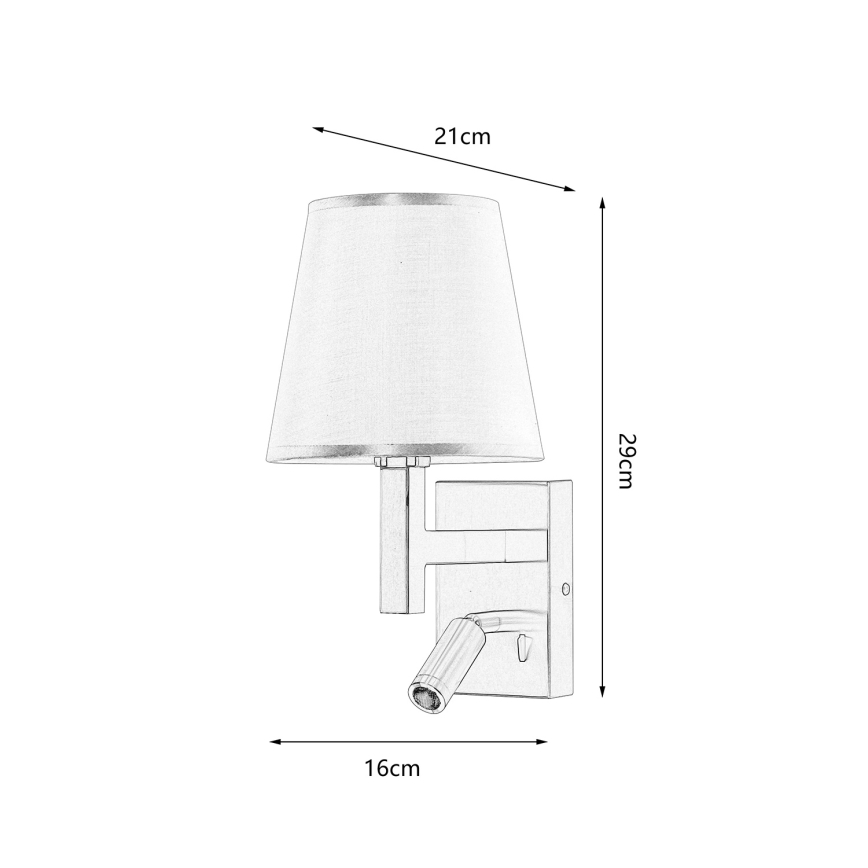 Brilagi - LED-Wandleuchte DEYA 1xE14/40W/230V + LED/3W Flachs/golden