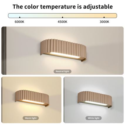 BRILAGI - LED-Wandleuchte FALCON MODERN LED/10W/230V 30 cm 3000/4500/6000K beige