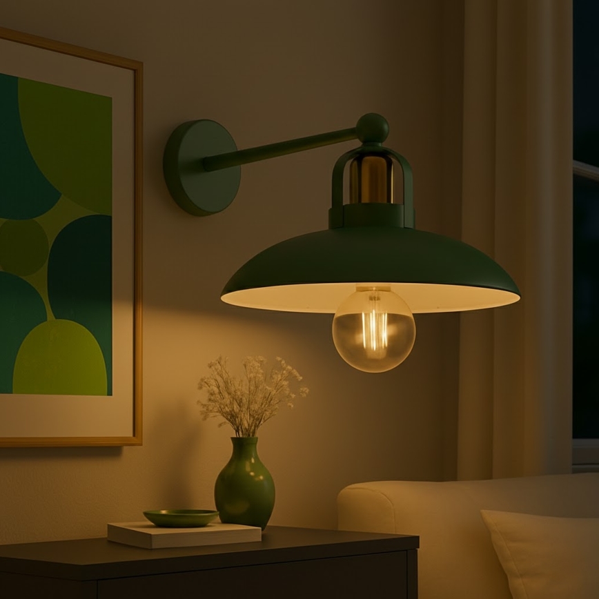 Brilagi - LED Wandleuchte FLAMENGO 1xE27/60W/230V grün