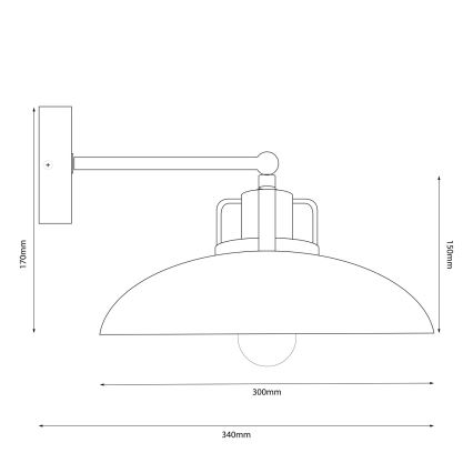 Brilagi - LED Wandleuchte FLAMENGO 1xE27/60W/230V grün