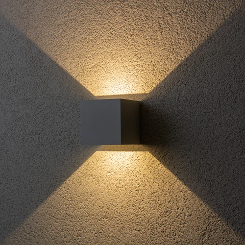 Brilagi - LED-Wandleuchte für den Außenbereich CUBE LED/6W/230V grau IP54
