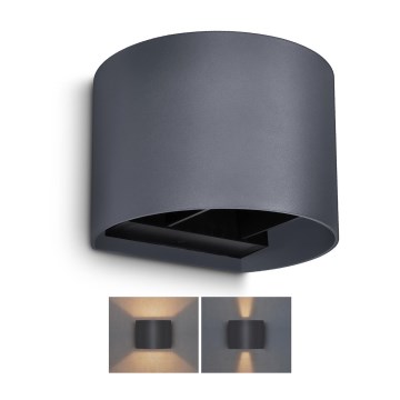 Brilagi - LED-Wandleuchte für den Außenbereich RONDO LED/6W/230V anthrazit IP54