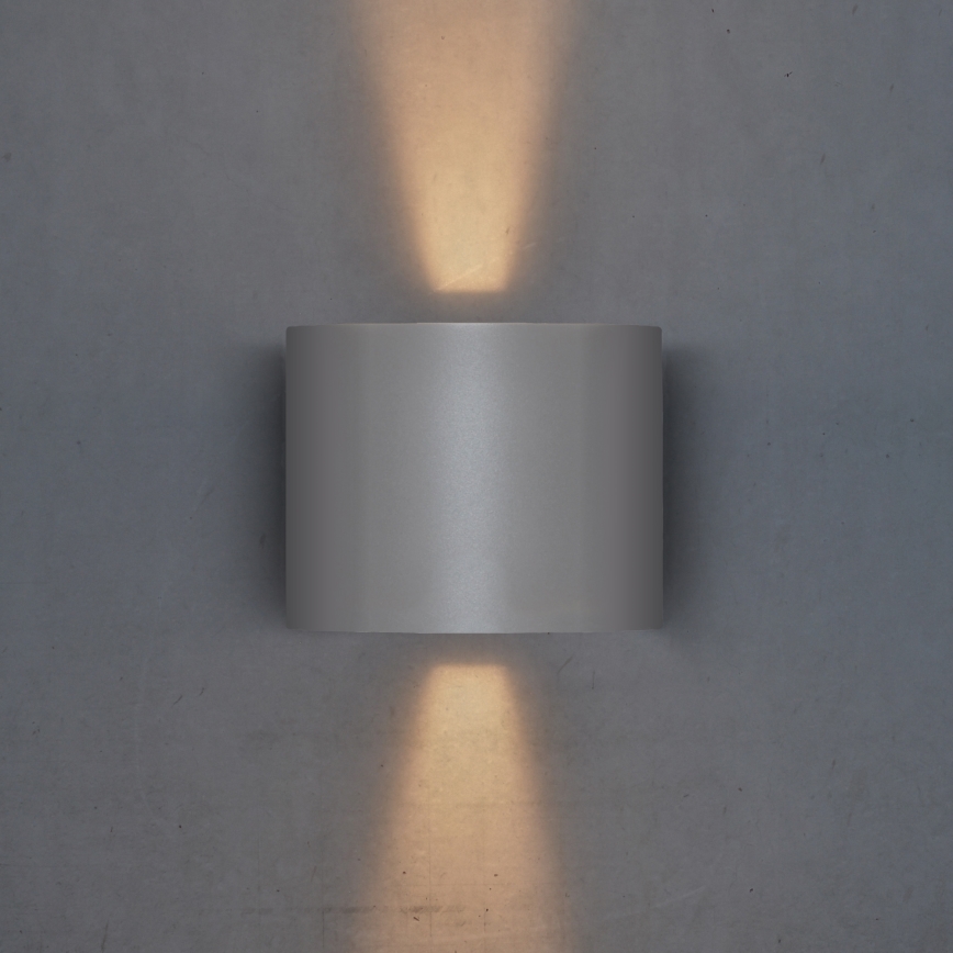 Brilagi - LED-Wandleuchte für den Außenbereich RONDO LED/6W/230V grau IP54