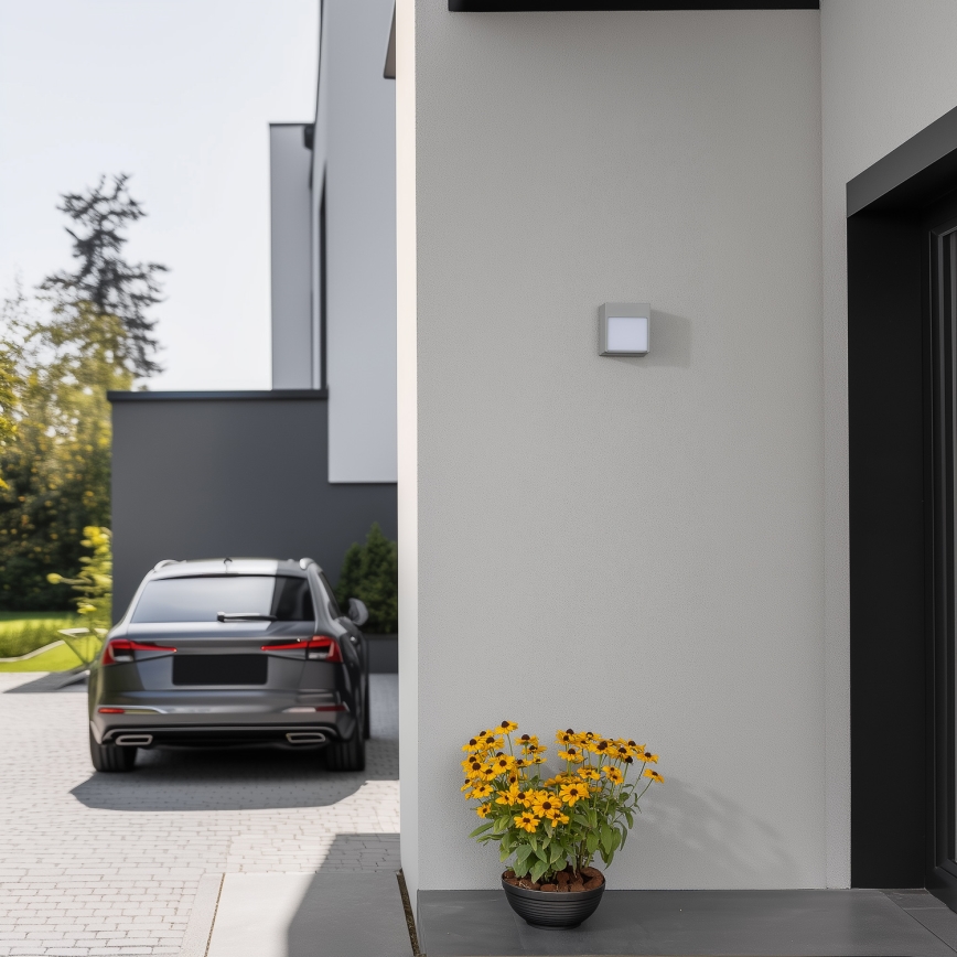 Brilagi - LED-Wandleuchte für den Außenbereich TERNI LED/12W/230V grau IP44