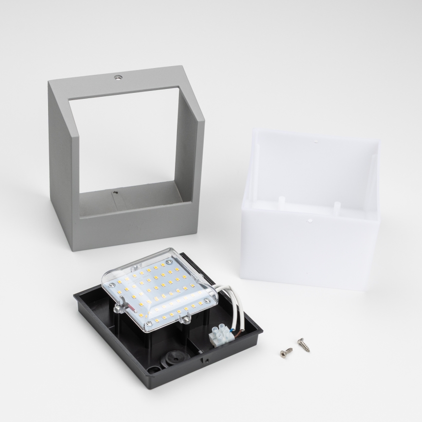 Brilagi - LED-Wandleuchte für den Außenbereich TERNI LED/12W/230V grau IP44