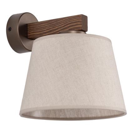 BRILAGI - LED-Wandleuchte LATTE 1xE27/15W/230V Kiefer/beige