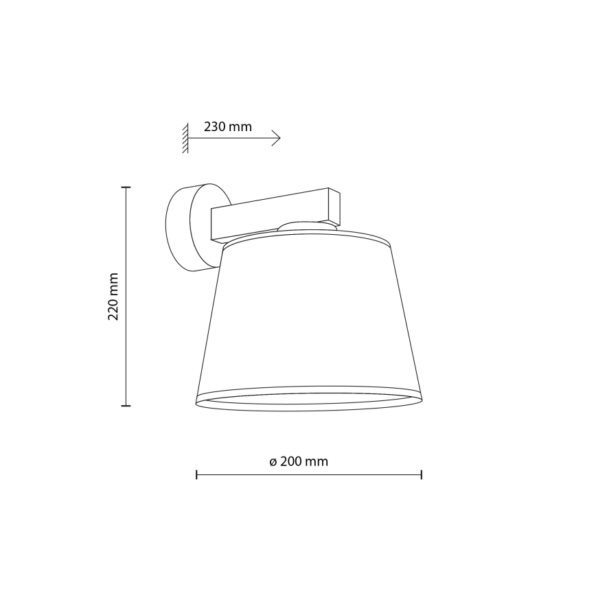 BRILAGI - LED-Wandleuchte LATTE 1xE27/15W/230V Kiefer/beige