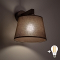 BRILAGI - LED Wandleuchte LATTE 1xE27/15W/230V Kiefer/braun