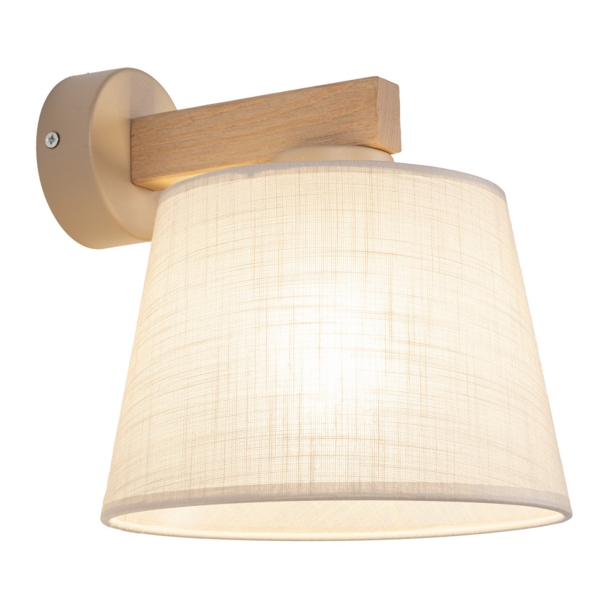 BRILAGI - LED-Wandleuchte LATTE SABIA 1xE27/15W/230V Kiefer/Beige