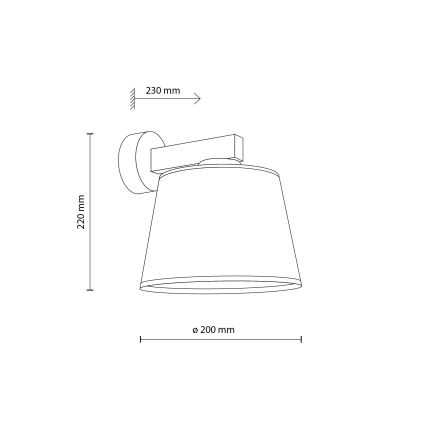 BRILAGI - LED-Wandleuchte LATTE SABIA 1xE27/15W/230V Kiefer/Beige