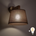 BRILAGI - LED Wandleuchte LATTE SABIA 1xE27/15W/230V Kiefer/Braun