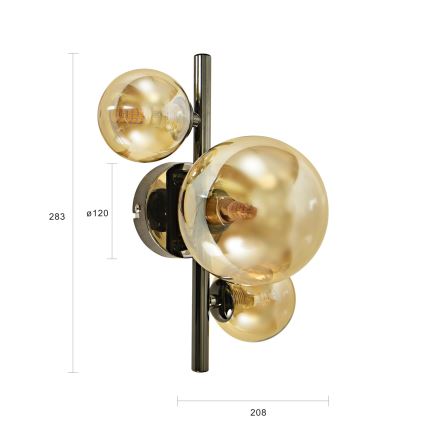 Brilagi - LED-Wandleuchte MILLA 3xG9/3W/230V glänzendes Chrom/golden