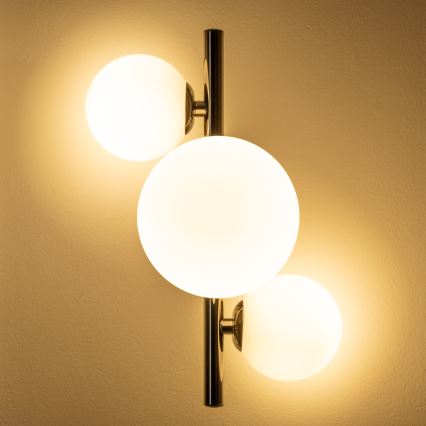 Brilagi - LED-Wandleuchte MILLA 3xG9/3W/230V glänzendes Chrom/weiß