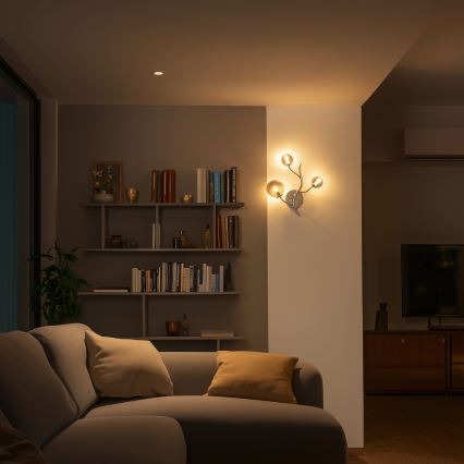 Brilagi - LED-Wandleuchte MISTEL 3xG9/3W/230V Schwarz-Chrom/Rauchglas