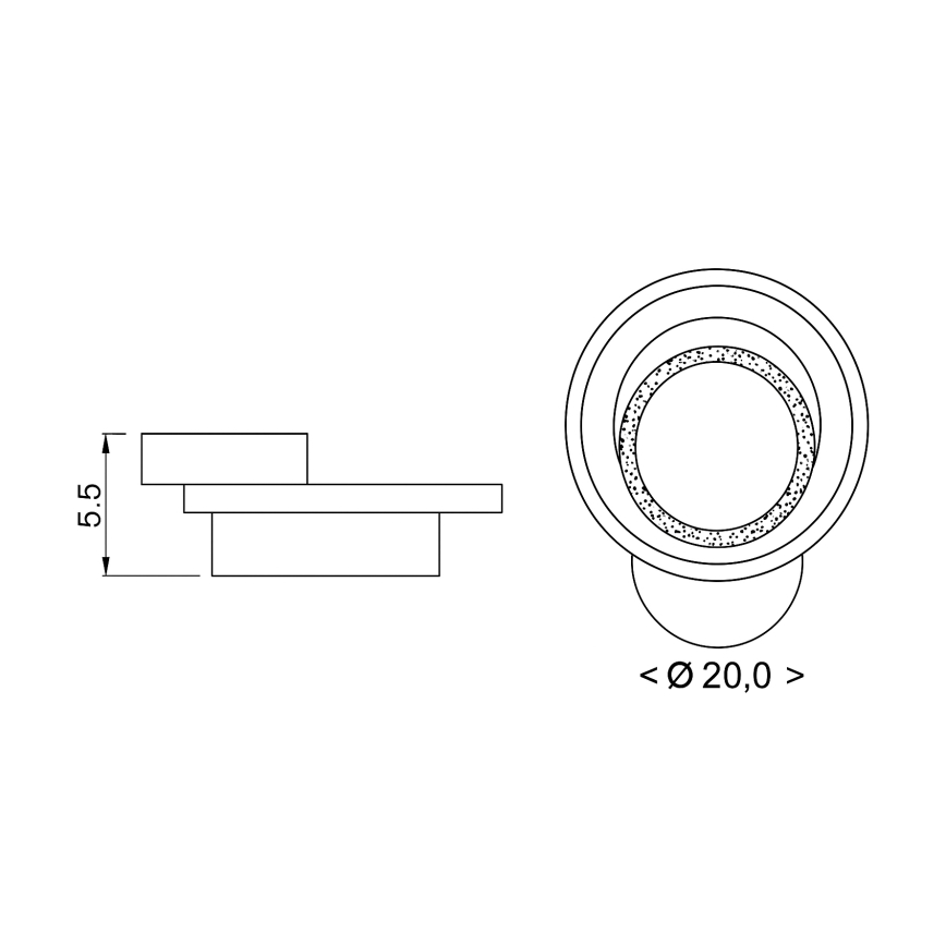 Brilagi - LED Wandleuchte MODERN MINI LED/22W/230V 3000/4000/6000K