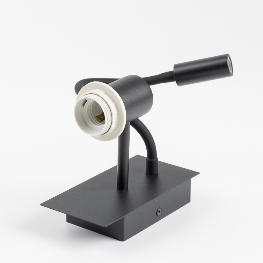 Brilagi - Flexible LED-Wandleuchte NUBILA 1xE27/25W/230V + LED/3W schwarz/cremefarben