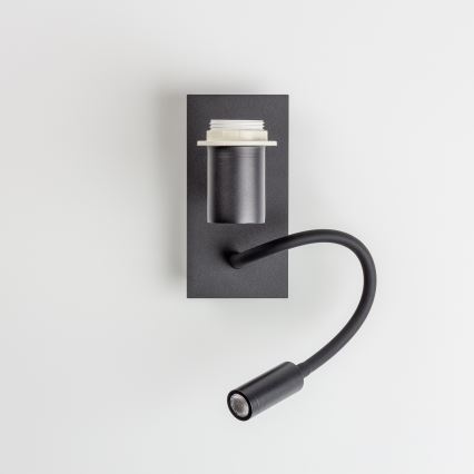Brilagi - Flexible LED-Wandleuchte NUBILA 1xE27/25W/230V + LED/3W schwarz/grau