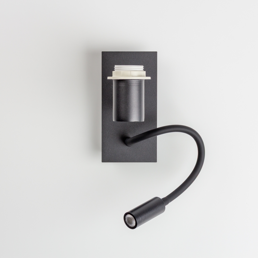 Brilagi - Flexible LED-Wandleuchte NUBILA 1xE27/25W/230V + LED/3W schwarz/grau