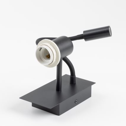 Brilagi - Flexible LED-Wandleuchte NUBILA 1xE27/25W/230V + LED/3W schwarz/grau