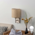 BRILAGI - LED-Wandleuchte NUBILA 1xE27/60W/230V matt-chrom/hellbraun