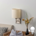 BRILAGI - LED-Wandleuchte NUBILA 1xE27/60W/230V mattchrom/creme