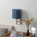 BRILAGI - LED-Wandleuchte NUBILA 1xE27/60W/230V mattchrom/dunkelblau