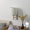 BRILAGI - LED-Wandleuchte NUBILA 1xE27/60W/230V mattchrom/weiß