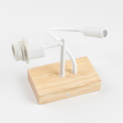 Brilagi - Flexible LED-Wandleuchte NUBILA WOOD 1xE27/25W/230V + LED/3W Eiche/weiß/orange