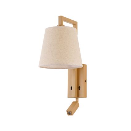 Brilagi - LED-Wandleuchte RAYAS 1xE14/40W/230V + LED/3W Flachs/beige