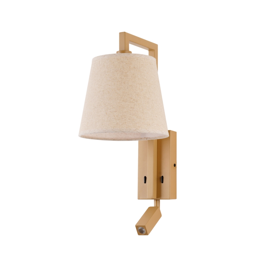 Brilagi - LED-Wandleuchte RAYAS 1xE14/40W/230V + LED/3W Flachs/beige