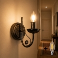 BRILAGI - LED-Wandleuchte STEFANO 1xE14/40W/230V schwarze Patina