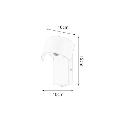 Brilagi - LED-Wandleuchte VASTO LED/3W/230V rot burgunderrot