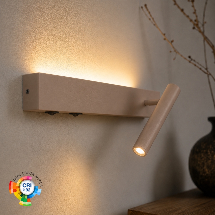BRILAGI - LED-Wandspot ARLIX LED/3W/230V + LED/7W beige CRI 90
