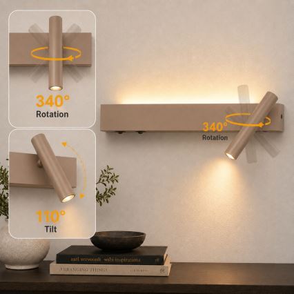 BRILAGI - LED-Wandspot ARLIX LED/3W/230V + LED/7W beige CRI 90