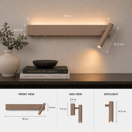 BRILAGI - LED-Wandspot ARLIX LED/3W/230V + LED/7W beige CRI 90