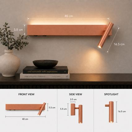 BRILAGI - LED-Wandspot ARLIX LED/3W/230V + LED/7W Bronze CRI 90