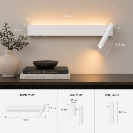 BRILAGI - LED-Wandspot ARLIX LED/3W/230V + LED/7W weiß CRI 90