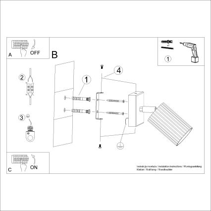 Brilagi - LED-Wandspot CRESTO 1xGU10/10W/230V Weiß