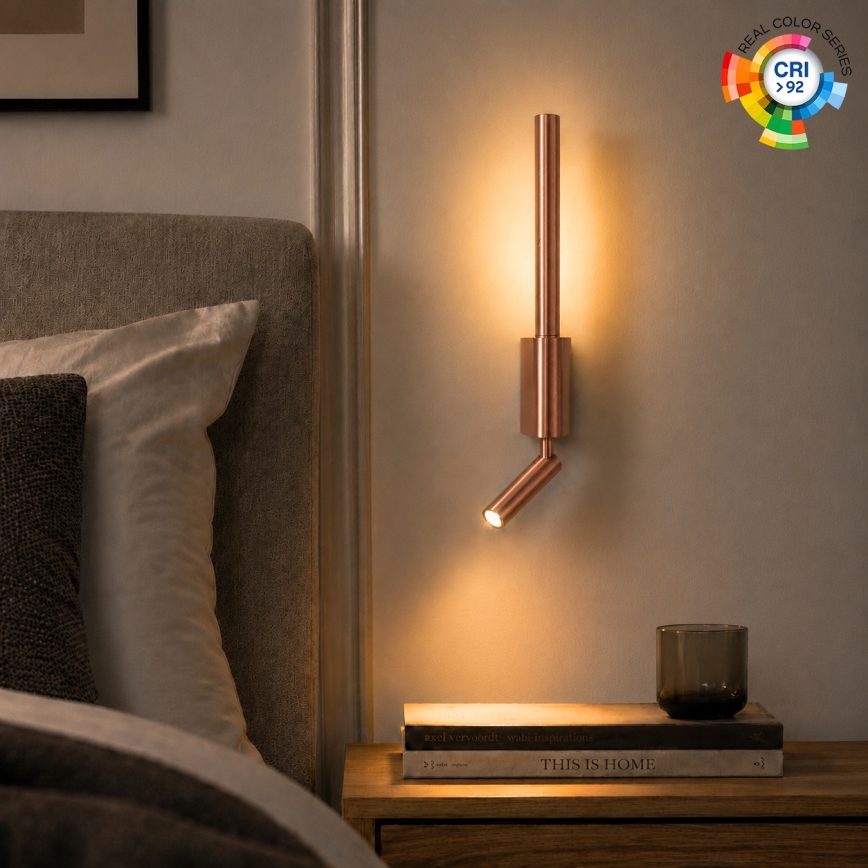 BRILAGI - LED-Wandspot VIXON LED/3W/230V + LED/5W, Bronze, CRI 90