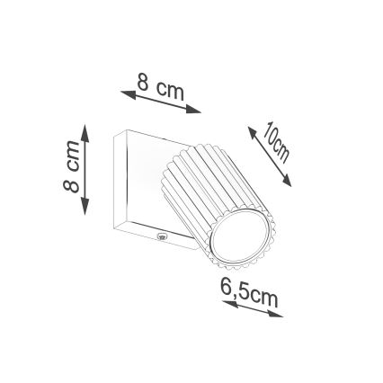 Brilagi - LED-Wandstrahler CRESTO 1xGU10/10W/230V burgunderrot