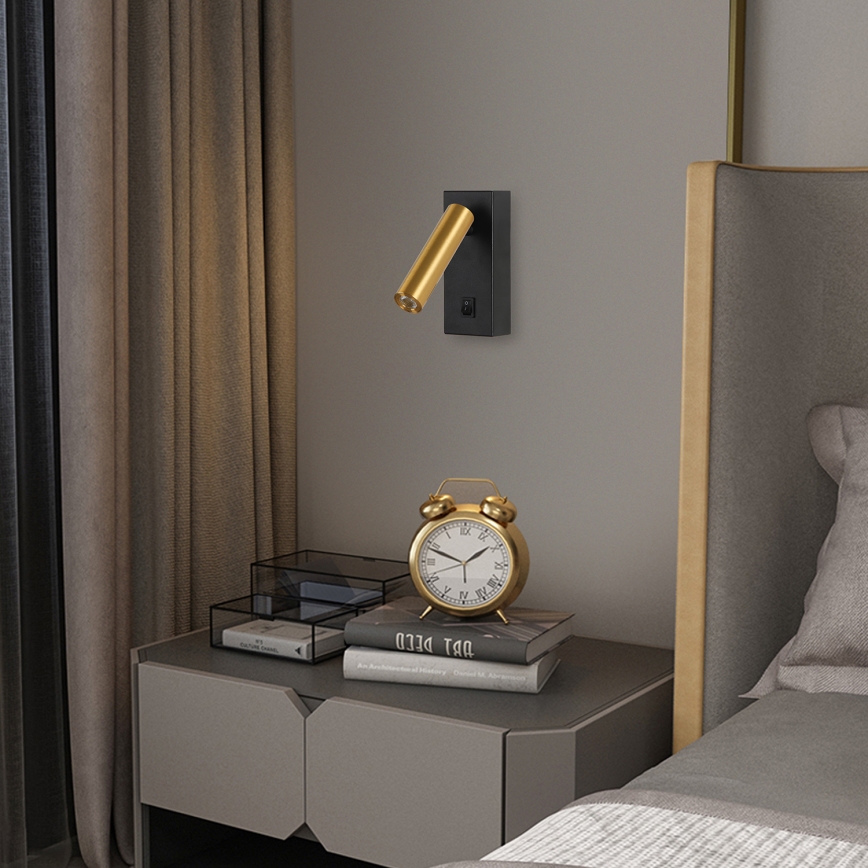 Brilagi - LED-Wandstrahler MAYA LED/3W/230V 4000K schwarz/golden