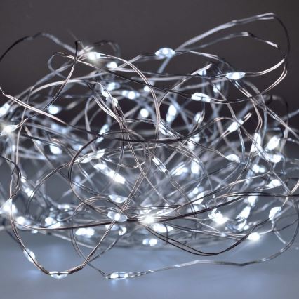 BRILAGI - LED-Weihnachts-Lichterkette 100xLED/3xAA 10m kaltweiß
