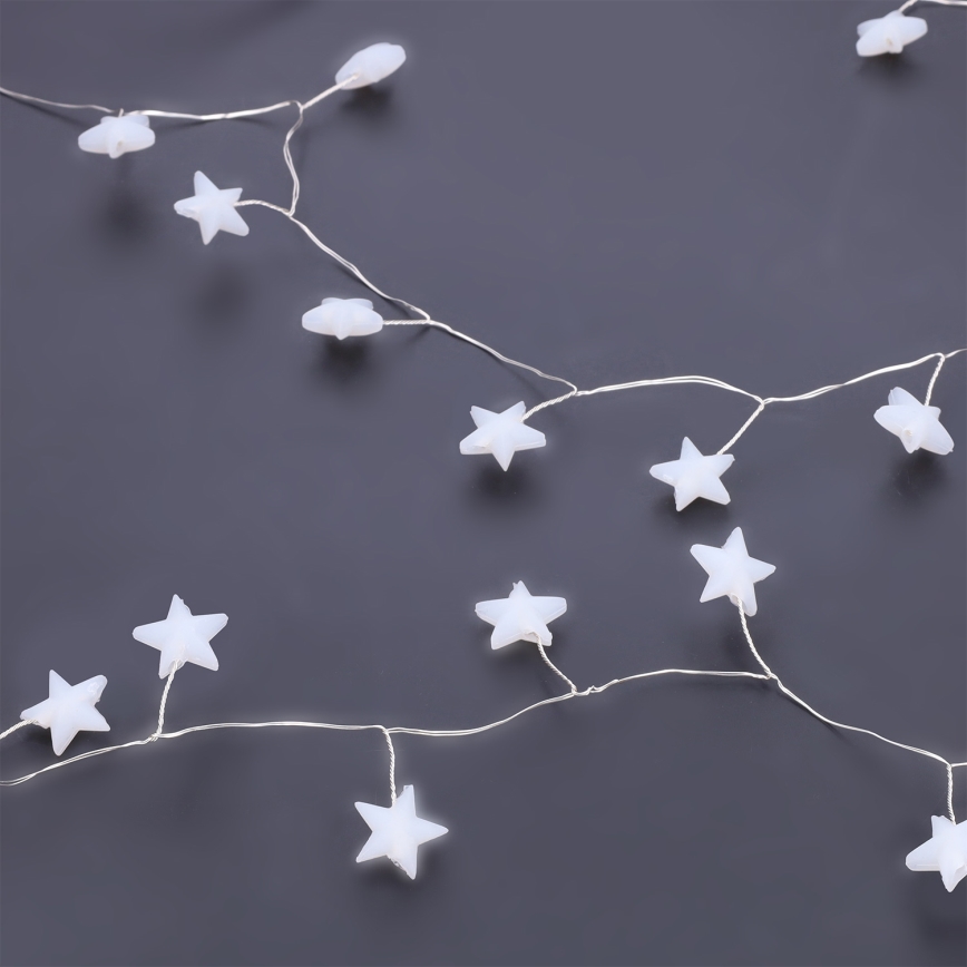 Brilagi - LED-Weihnachts-Lichterkette 40xLED/3xAA 1,8m warmweiß Sterne